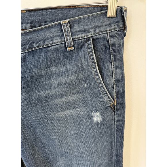 J Crew Raw Hem Womens Jeans Size 29 Cotton Straight Med Wash Blue Casual Pockets - Picture 4 of 13